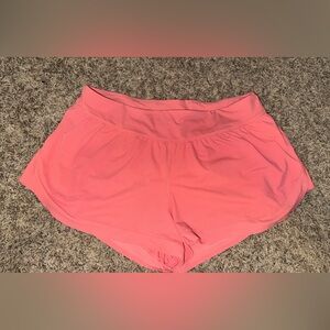 Raspberry cream running shorts lululemon